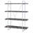 Rustic Grey Herringbone Bookcase With Full-Length Shelf