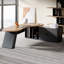 Bureau de direction courbé en bois massif avec tiroirs Nut-brown-489605047-489605050