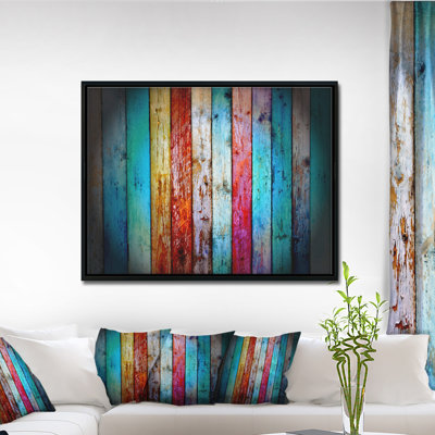 Motif rétro en bois - reproduction d'art
