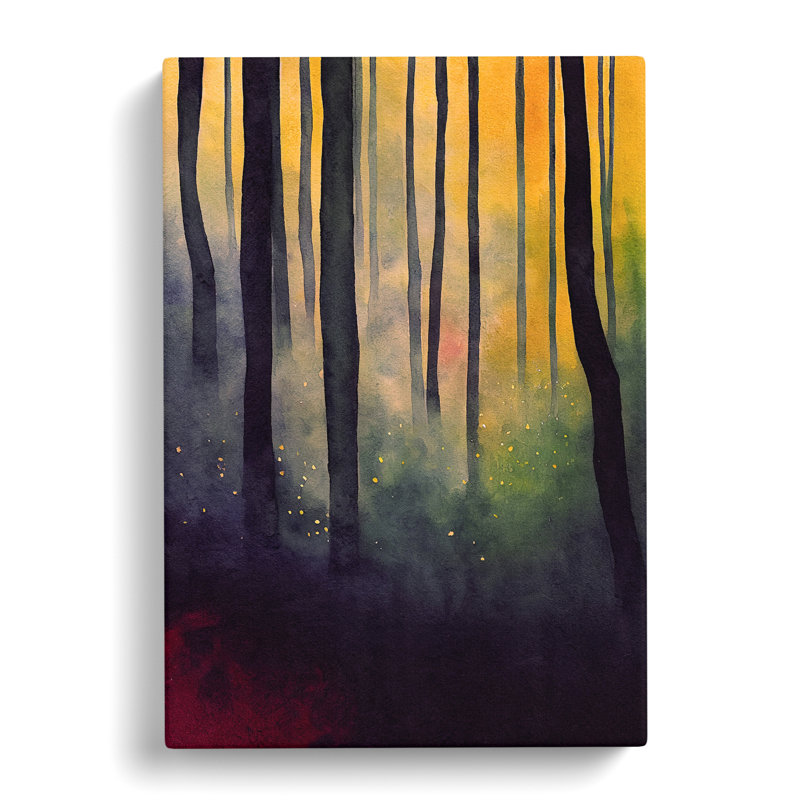 XC1022-184X A Watercolour Forest No.5 - Wrapped Canvas Print, 76cm H x 50cm W x 3cm D
