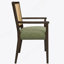 Ensemble de 2 chaises de salle à manger (brun foncé et vert)