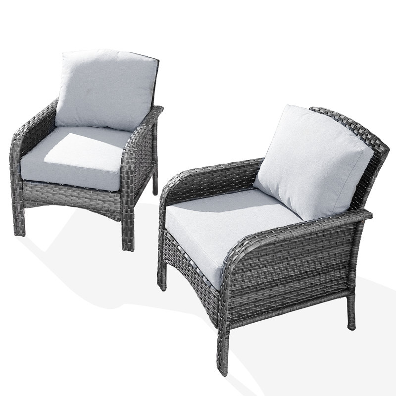 Areliz Outdoor Club Chair, Gray