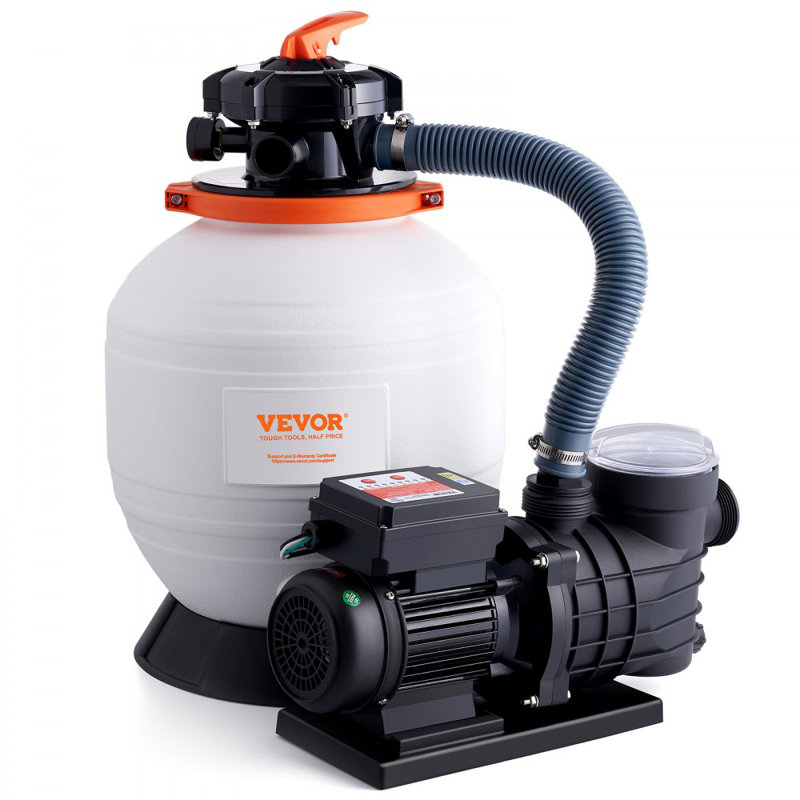 Pompe à sable pour piscine hors terre, 14 pouces, 3000 GPH, 3/4 HP