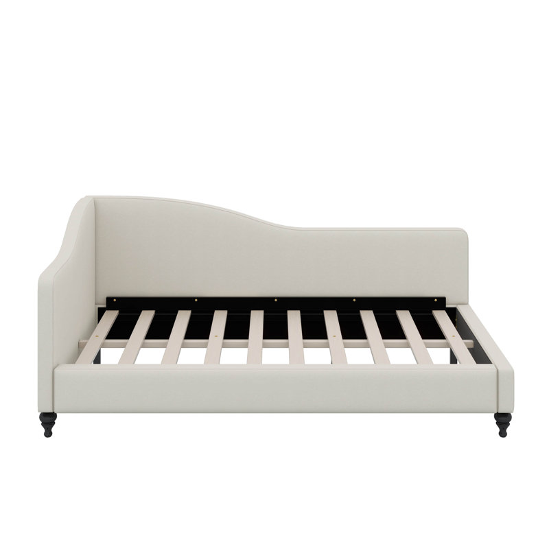 L-Shaped Linen Daybed, Beige, Full