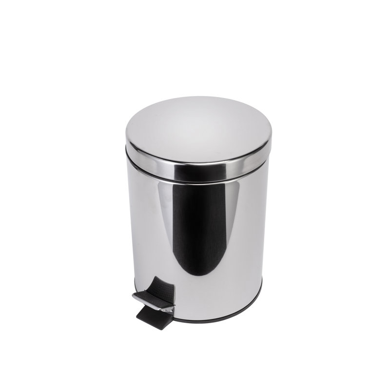 Britannia Metal Step On Kitchen Trash Can, 5 L