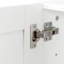 Armoire de rangement murale empilable, P 15,75 po x l 35,43 po x H 19,69 po, blanc