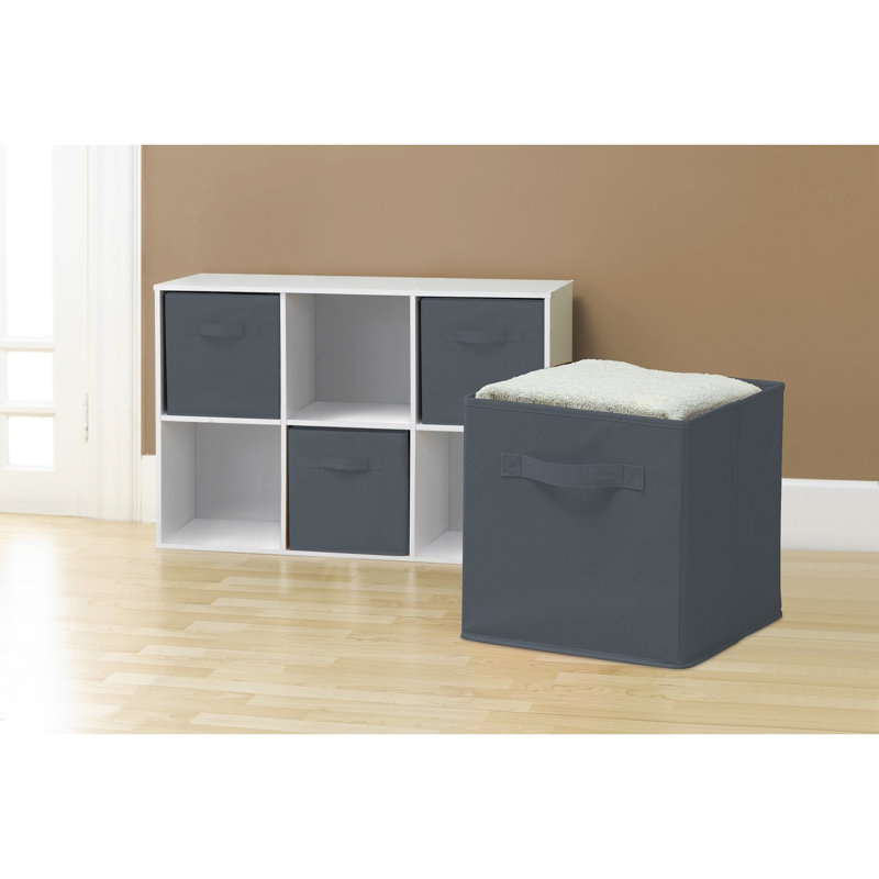 Cube de rangement en tissu pliable, Gris