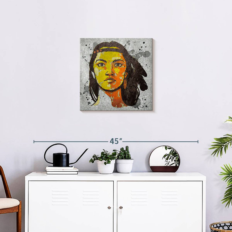 Lelar Native American Woman, 20" H x 20" W