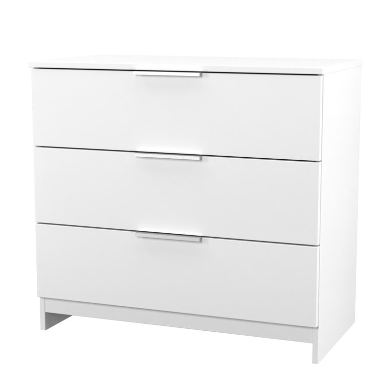 Fully Assembled Ritzman 3 - Drawer Chest of Drawers, White