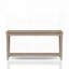 Transitional Sofa Table with Sand Finish and 2 Drawers