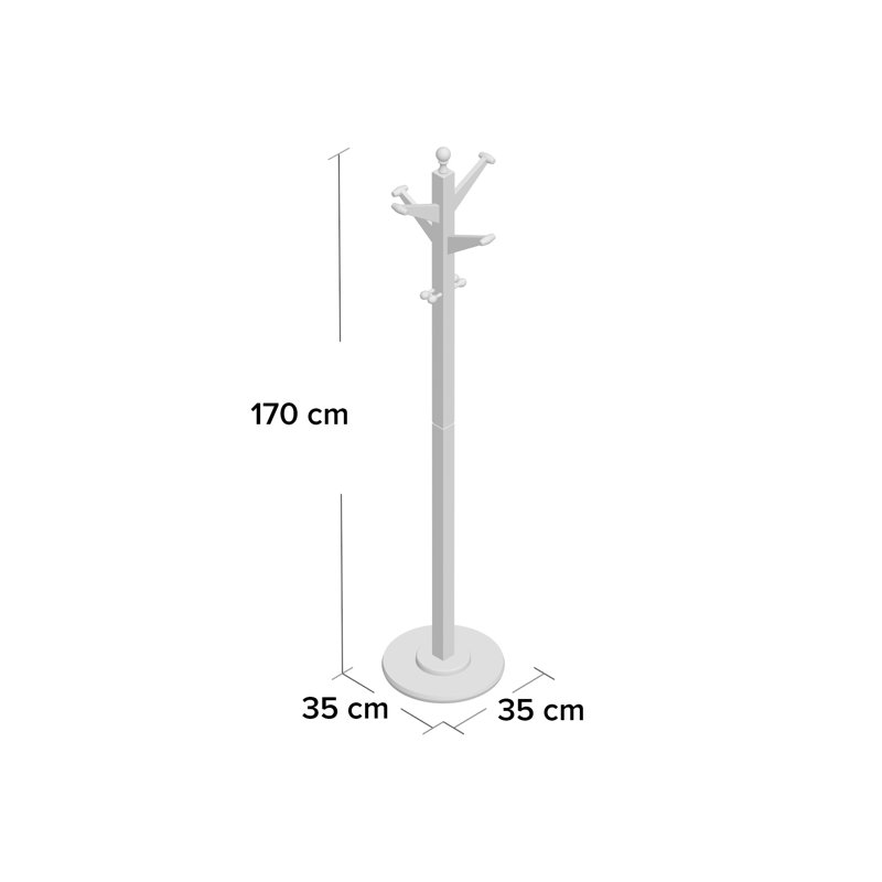 Freestanding 8 - Hook Coat Rack, Wenge
