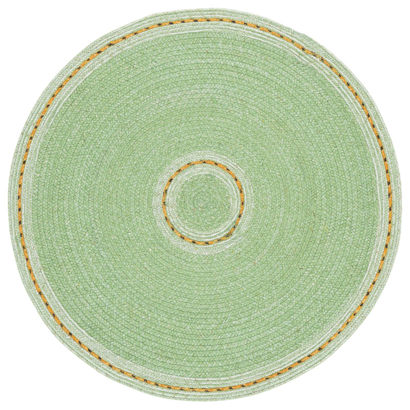 Braided Hand Woven No Pattern Indoor Rug, 3'-0" x 3'-0" Round