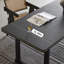 Bureau rectangulaire pratique en bois massif noir-129852959