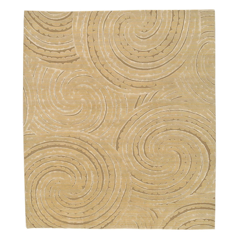 Galaxy Geometric Area Rug in Beige/Neutral, Rectangle 6' x 9'