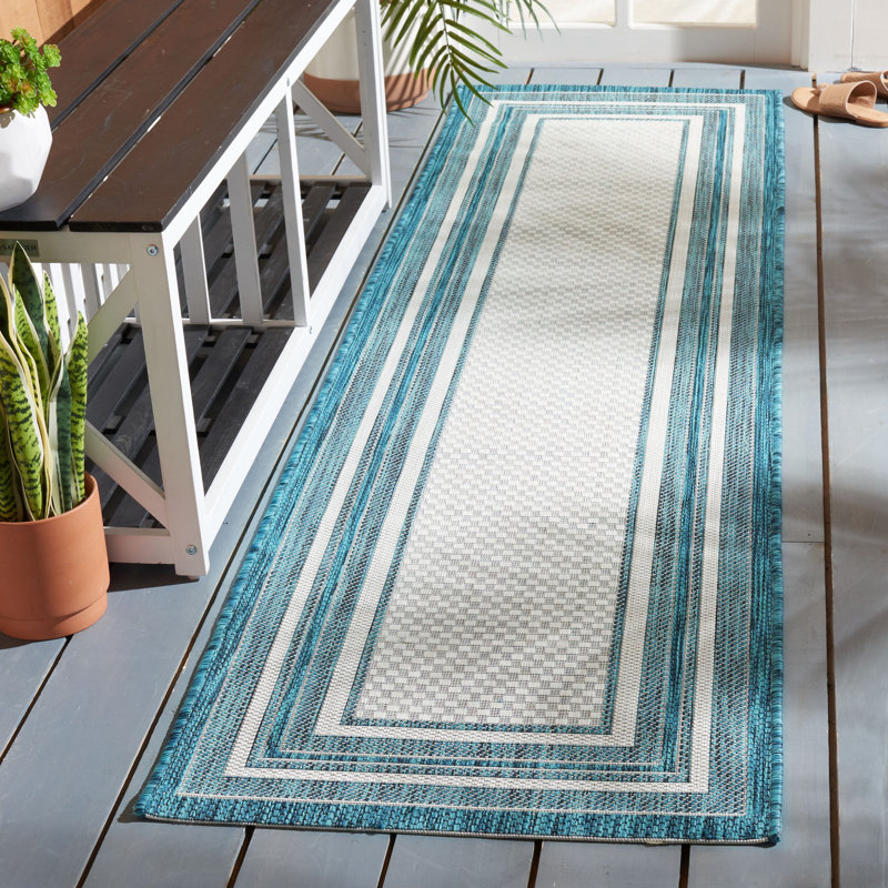 Tapis d'intérieur / extérieur à motif géométrique Marrakech Performance, Tapis de couloir 2 pi 3 po x 8 pi
