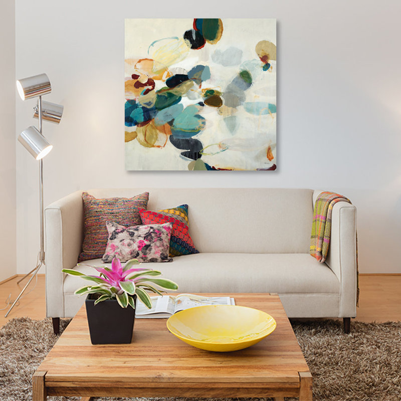 « dispersed pierres », impression sur toile, H 37 po x l 37 po x P 1,5 po, Pas de tapis, Toile tendue