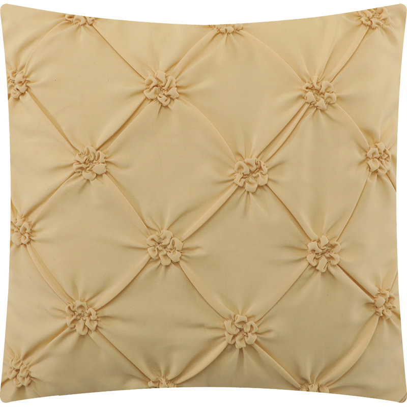 Ensemble de courtepointe en microfibre 4 pièces Jailen, Courtepointe pour lit très grand, deux très gran, Jaune