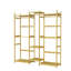 Bamboo Garment Rack Clothes Stand With Clothing Storage Shelves Open Wardrobe Organizer