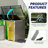 Outdoor Trash Bin Storage Shed With Pneumatic Support, Lockable Doors, And Dual-Lid Chain System For Garden And Patio.