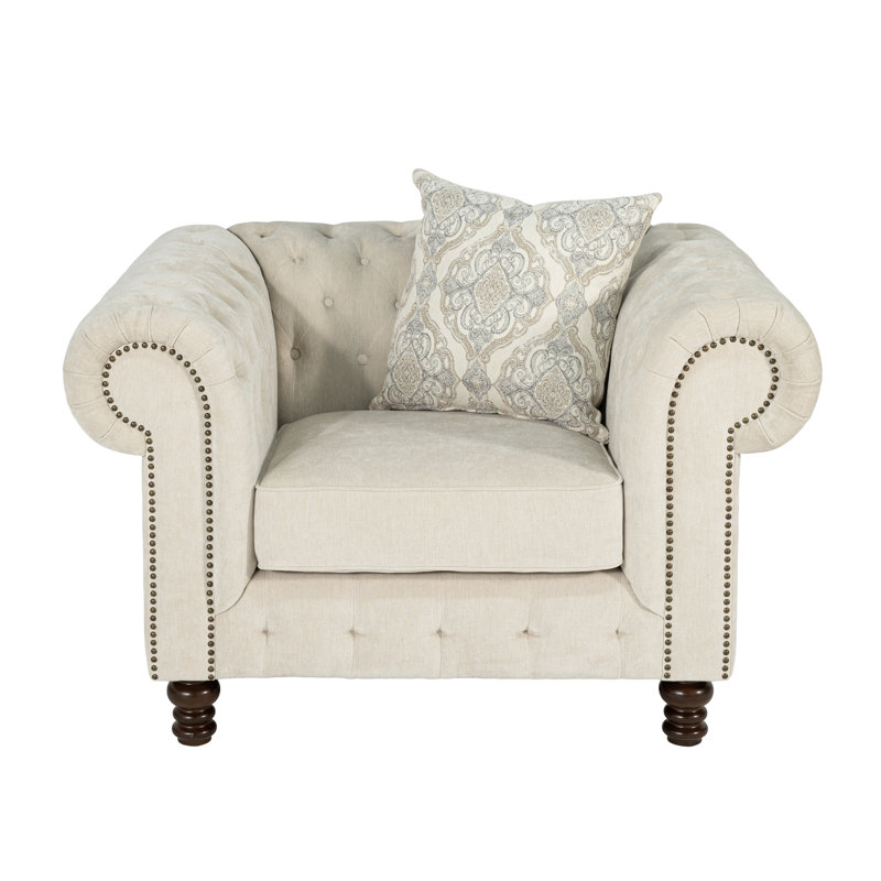 Chaise avec accoudoirs roulés Eastridge Chesterfield