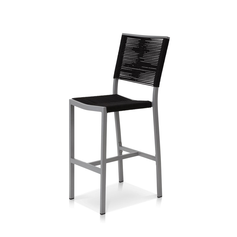 Tabouret de bar 30 po Fiji, Argent Kessler, Noir