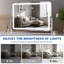 Rectangle LED Mirror, Touch Control Stepless 3 Colours Temperature & Dimmable Light -114267832