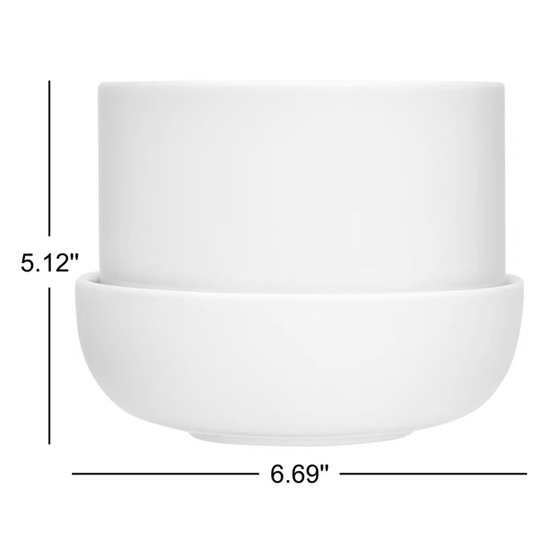 Nappula Ceramic Pot Planter, White