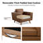 Fauteuil d'appoint rembourré de 39,3 po de largeur avec pieds en bois massif Havens-214573291