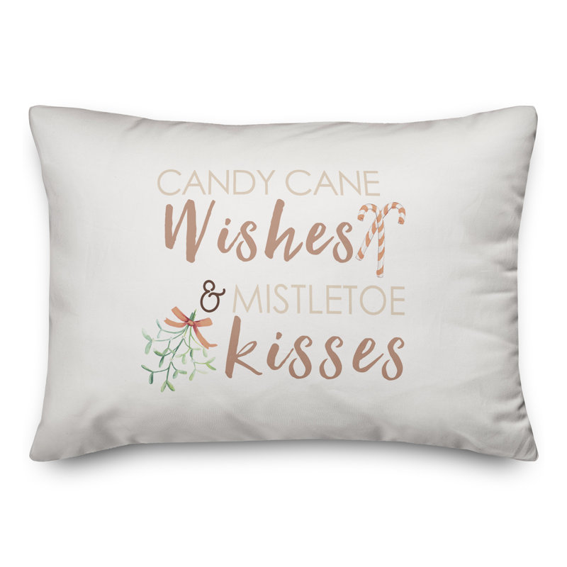  Candycane Wishes Kisses Rectangular Pillow Cover & Insert