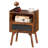 Boho Side Table With Drawer Open Shelf, Cane Accent Bedside End Table With Solid Wood Legs For Bedroom, Dorm And Small Spaces-803351611