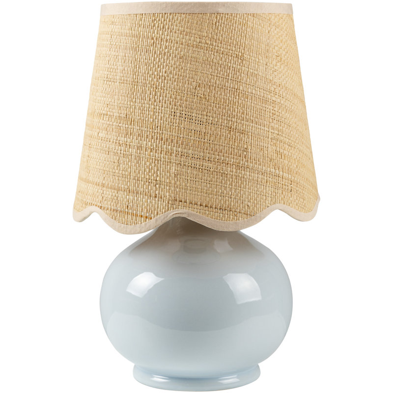 Lampe Momsen, H 13 po x l 8 po x P 8 po, Naturel, Bleu clair