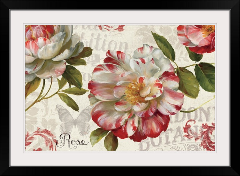 «Spring Flair I» par Lisa Audit, impression, H 28 po x l 38 po x P 1 po, Cadre noir