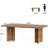 63" Farmhouse Executive Desk – Vintage Wood Computer Workstation With Thickened Tabletop, Large Writing & Conference Table For Home Office Or Study-474428515