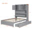 Lit plateforme double en bois-493835910