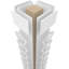 Carré côtier classique Craftsman non effilé avec colonne standard capitonnée et base standard-70785322
