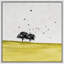 «Birds Fly Over Yellow Field with Trees Animals» par WildLife, reproduction d'art moderne sur toile-1264701619-1264701618