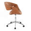 Chaise de travail en métal chromé et similicuir-241590137