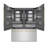 ZLINE Autograph Edition 60 in. 32.2 cu. ft. French Door Built-In Bottom Freezer Refrigerator with Water Dispenser and Ice Maker in Stainless Steel with Graphite Gray Interior and Accents-110427474