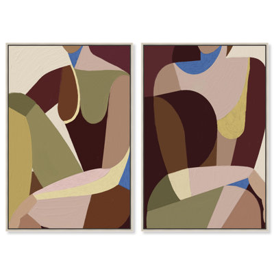 Body Studio Set Abstract Canvas Print by Oliver Gal, Black Frame, 10 x 15