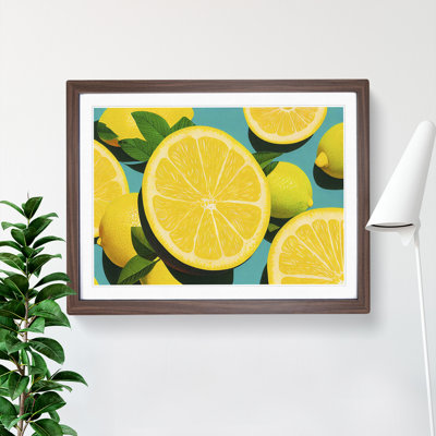 Sliced Lemon Fruit - Framed Print