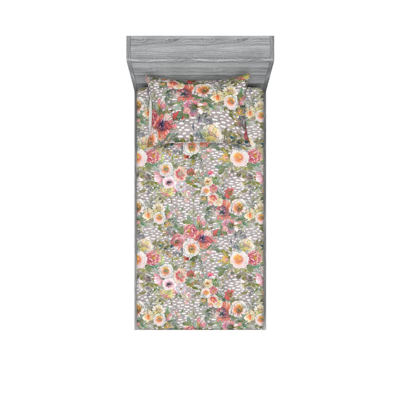 Drap-housse et taie décorative Ambesonne, Ensemble de draps pour lit simple TG avec 1 taie d