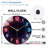 Neon Digital Clock Wall Decor with LED Lights Art - 12'' Modern Glass Wall Clock