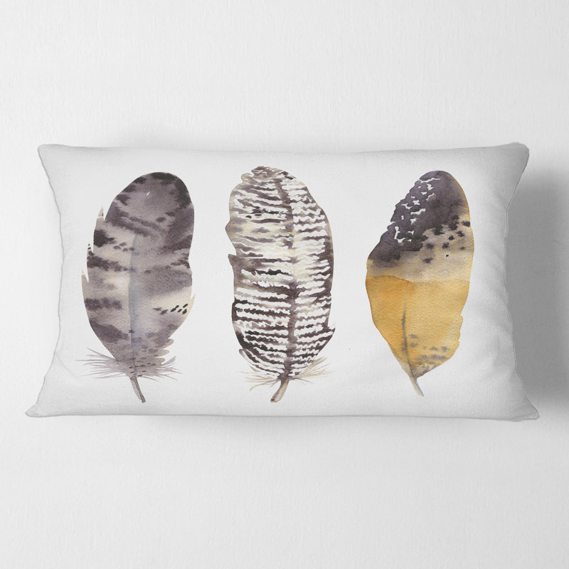 Ethnic Feathers III Rectangular Pillow Cover & Insert