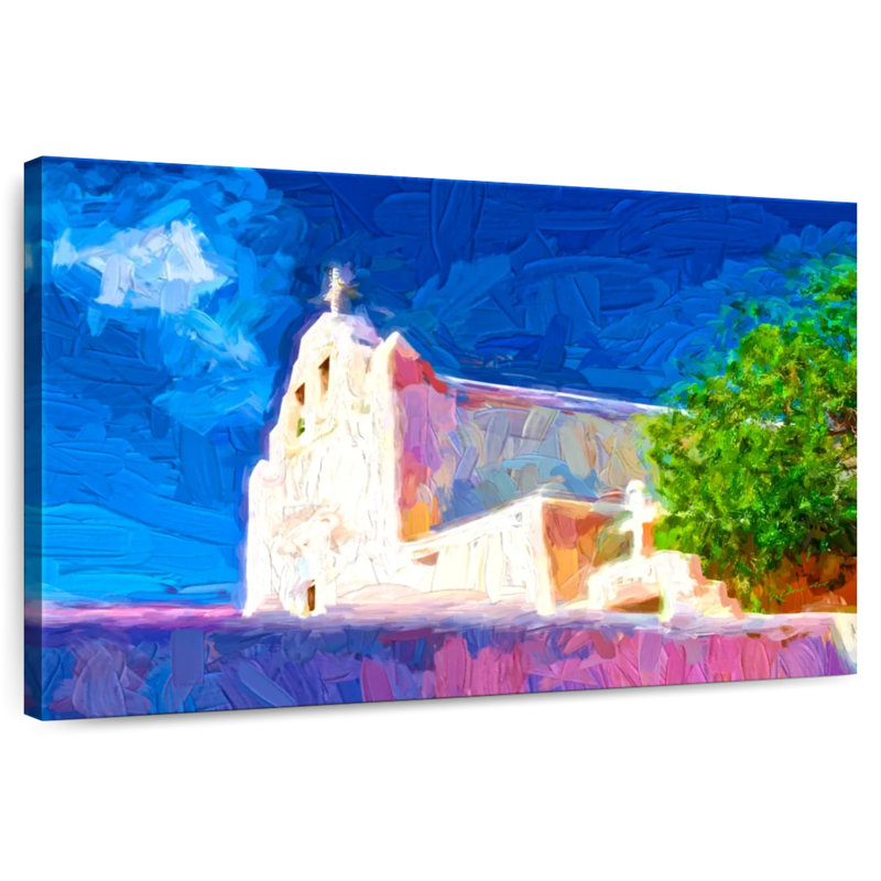 Adella Adobe Church, 32" H x 48" W