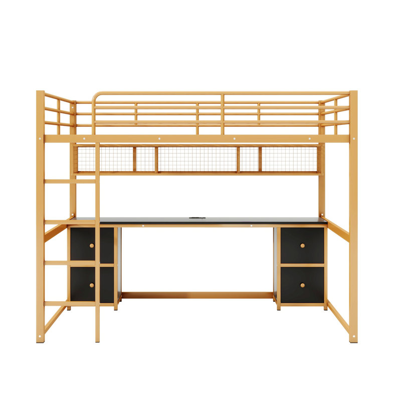 Antwon Bed, Gold/Black