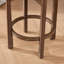 Ensemble de 2 tabourets de comptoir pivotants pour îlot de cuisine - Chaises de bar modernes de style Mid-Century avec dossier, assise de 26 pouces de hauteur, structure en bois massif et revêtement en lin doux