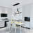 Lorisa 6 - Light Black Kitchen Island Linear LED Pendant