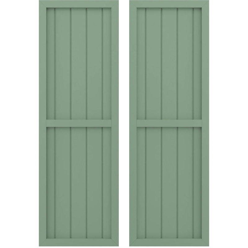 Deux volets à panneaux égaux Americano (par paire), Vert piste, 44", 17 1/2"