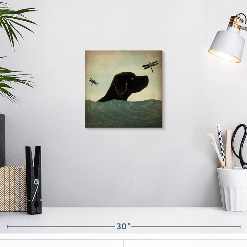 Brampt Black Dog Swim, 10" H x 10" W