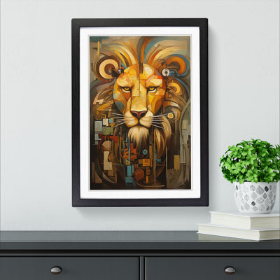 Lion Dadaism Art - Framed Print